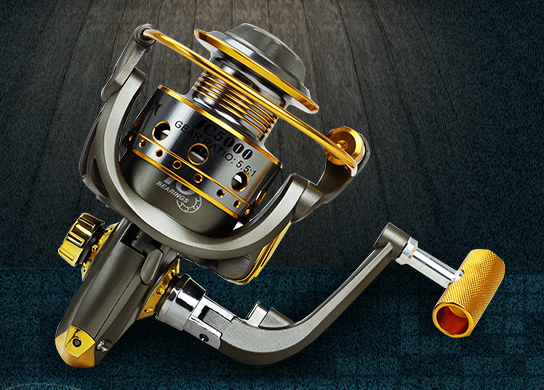 10 Axis Metal Fishing Reel with Handle and Gear